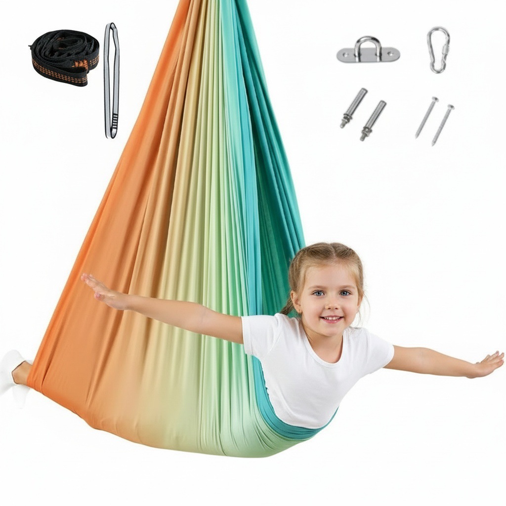 Aerial Silk Hammock - Sensory Swing Double Layer Comfortable Indoor