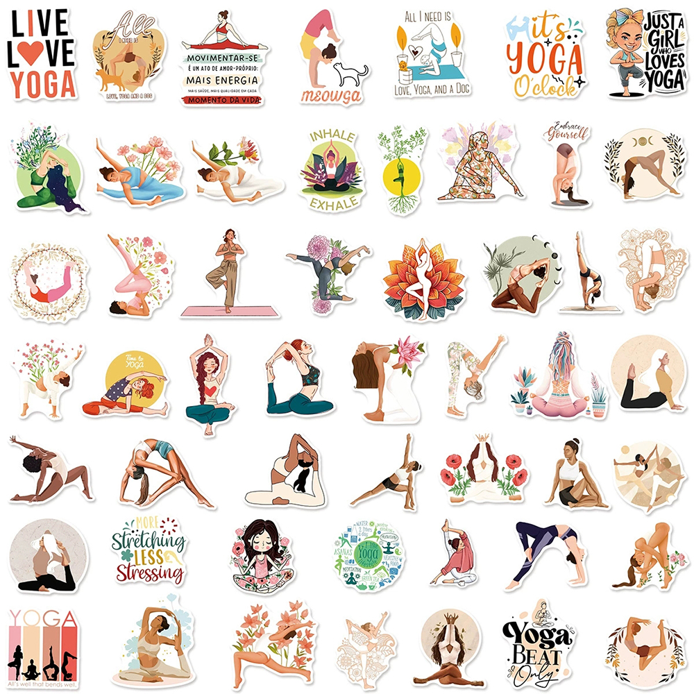 Pilates Yoga Weight Loss - 10/30/50pcs Pilates Yoga Graffiti Stickers Fitness
