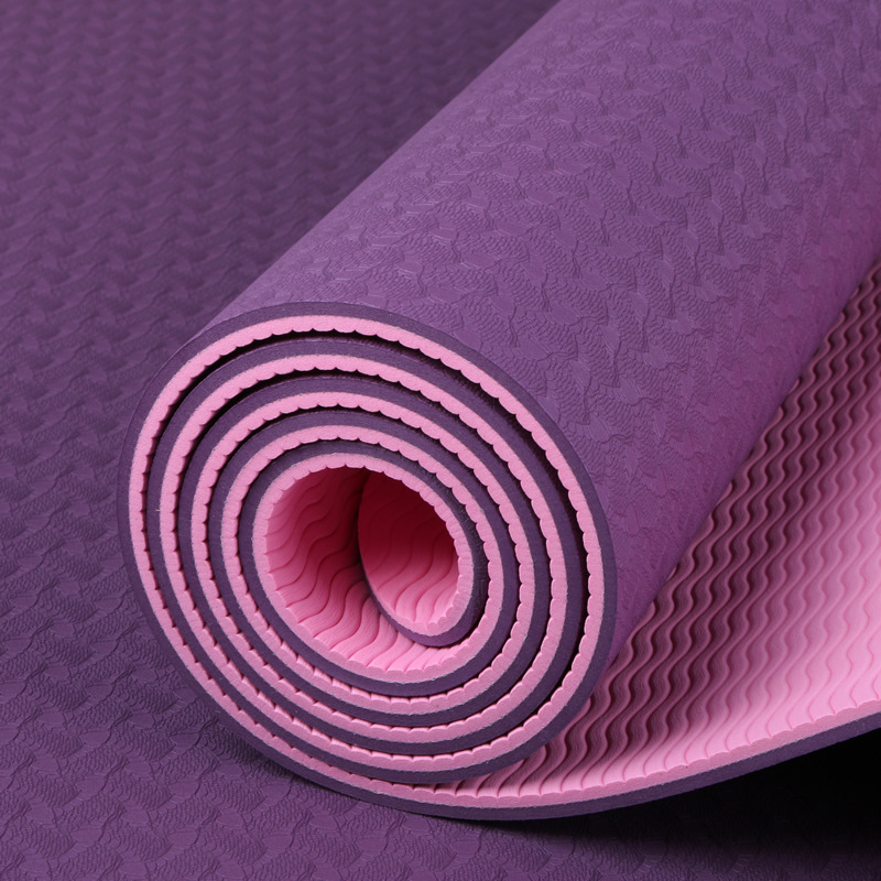 Pilates Yoga For Beginners - Thickened 6mm TPE Indoor Yoga Mat
