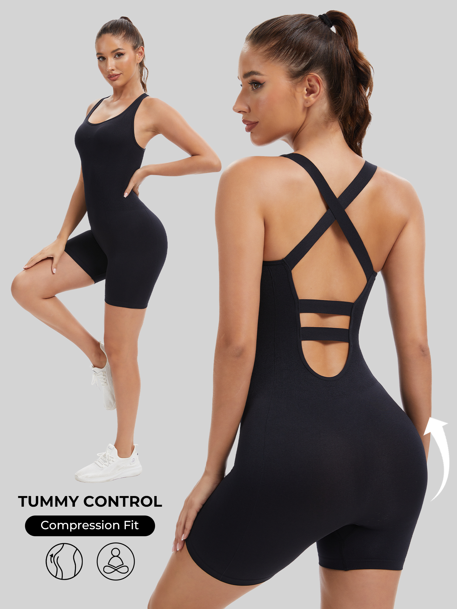 Knit Booty Lifting Bodysuit, Q - Pilates Yoga Sport recensie en prijs
