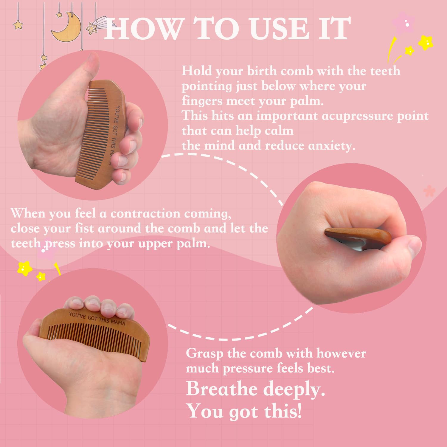 Wooden Birth Comb & Acupressur - Acupressure Ball Set recensie en prijs
